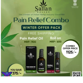 Sanan Pain Relief Combo Winter Offer Pack, (Pain Relief Oil, Rollon) on itshemp.in