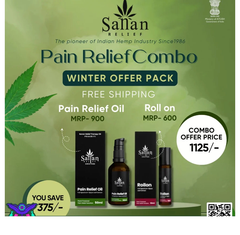 Sanan Pain Relief Combo Winter Offer Pack, (Pain Relief Oil, Rollon) on itshemp.in