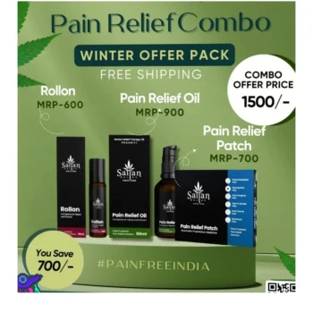 Sanan Pain Relief Combo, (Pain Relief Oil, Pain Relief Patch, Rollon) on itshemp.in