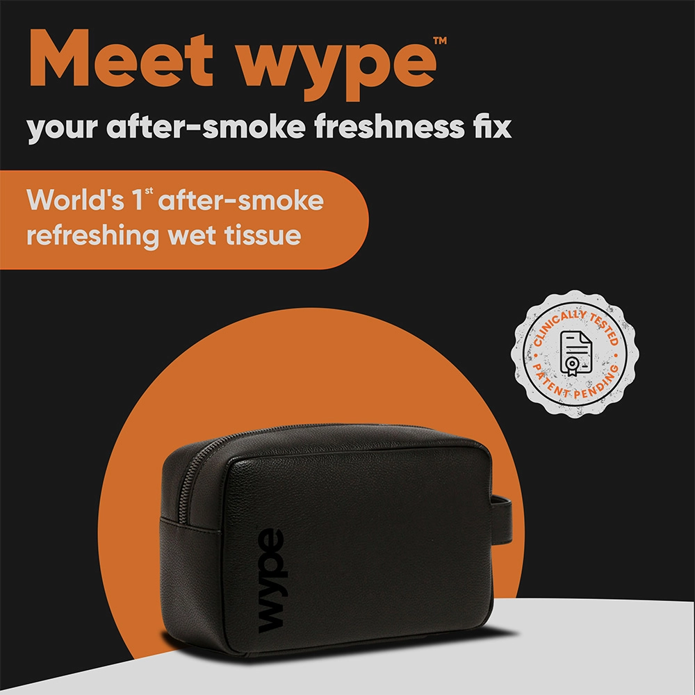 Wype After Smoke Odour Neutralizing & Refreshing Wet Wipes (Pouch of 25) on itshemp.in