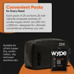 Wype After Smoke Odour Neutralizing & Refreshing Wet Wipes (Pouch of 25) on itshemp.in