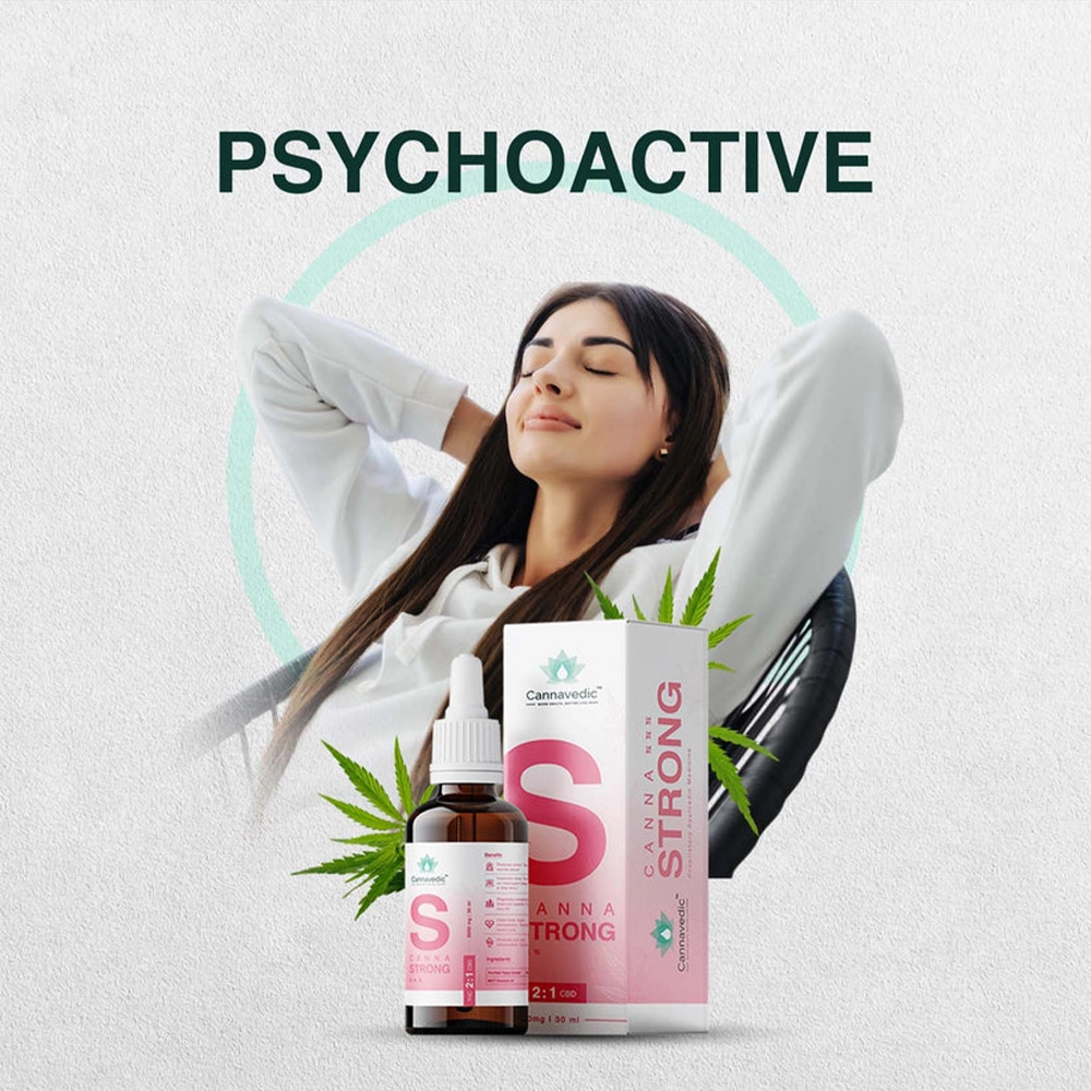 Cannavedic CannnaStrong THC+CBD Oil (2:1|THC:CBD) 3000mg ,30ml on itshemp.in