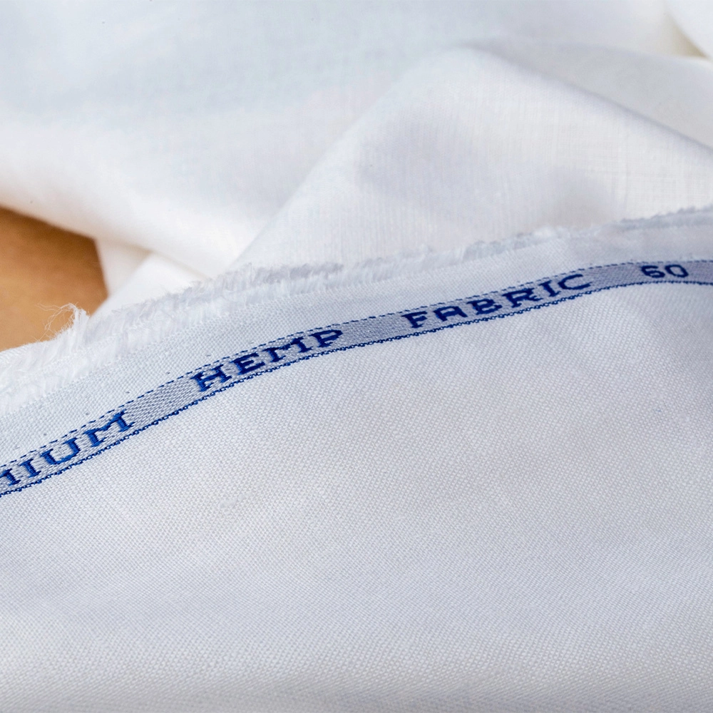 The Hemp Studio Cansa Hemp Fabric, White on itshemp.in