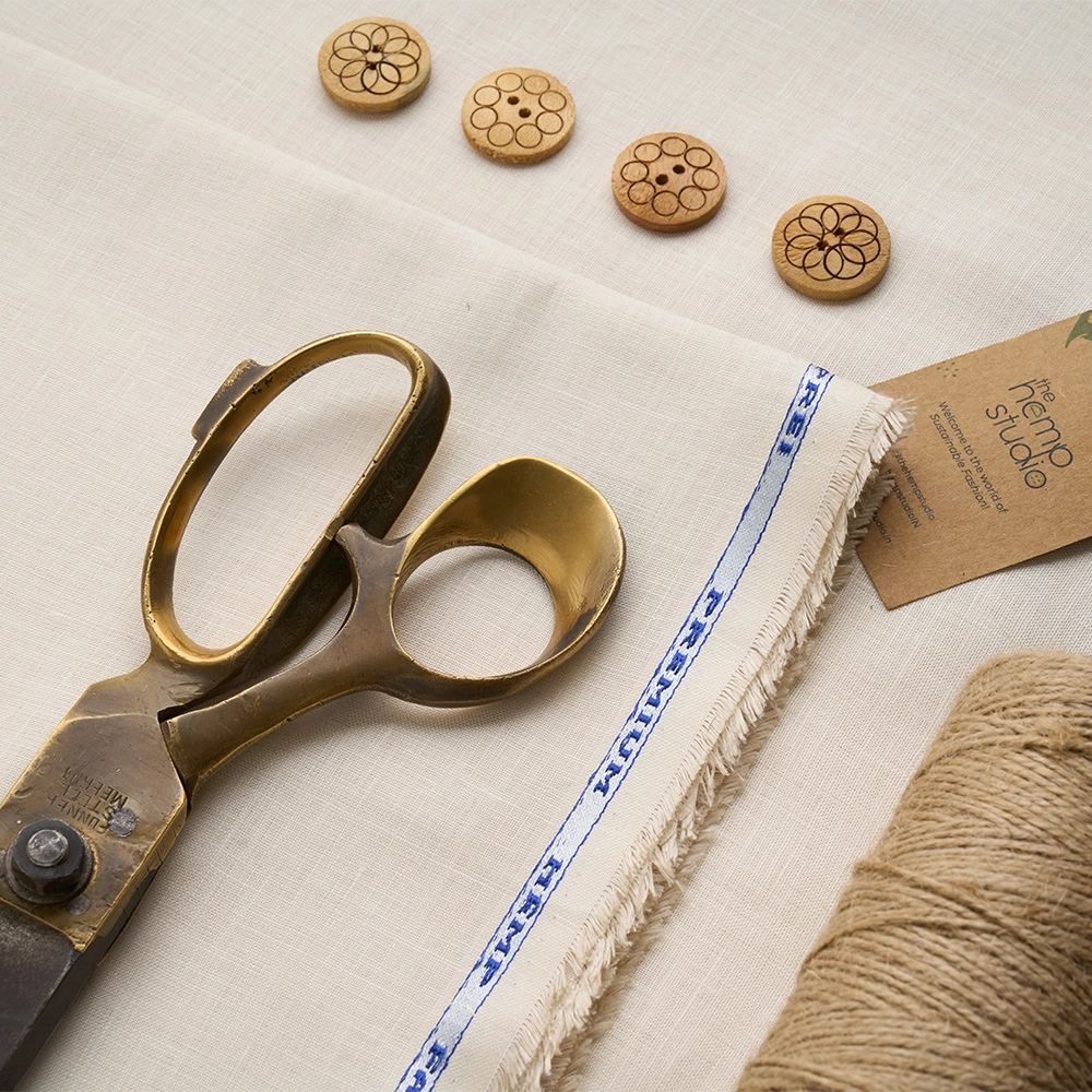 The Hemp Studio Canhamo Bone Cream Hemp Fabric, Bone Cream on itshemp.in