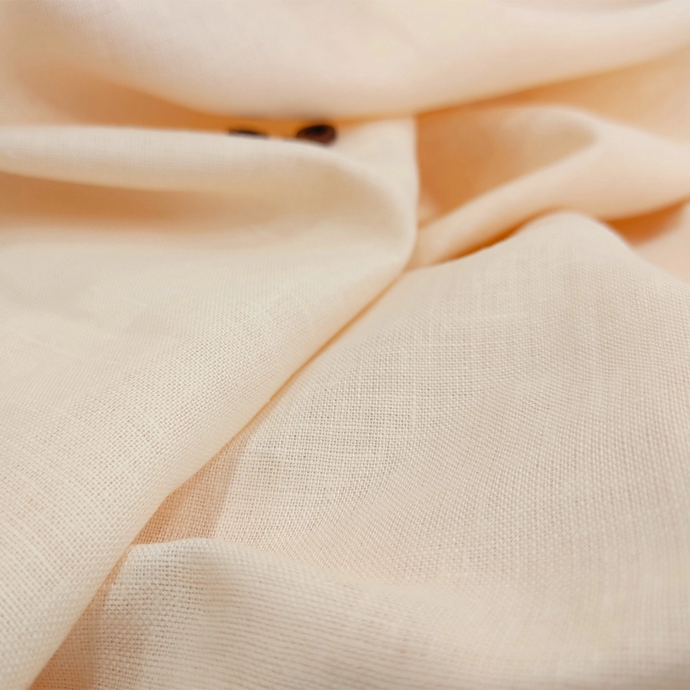 The Hemp Studio Kaycha Hemp Fabric, Light Peach on itshemp.in