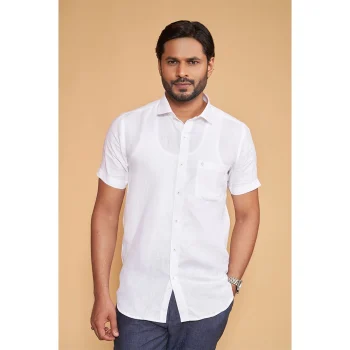 The Hemp Studio Pure Hemp Full Sleeve White Shirt on itshemp.in