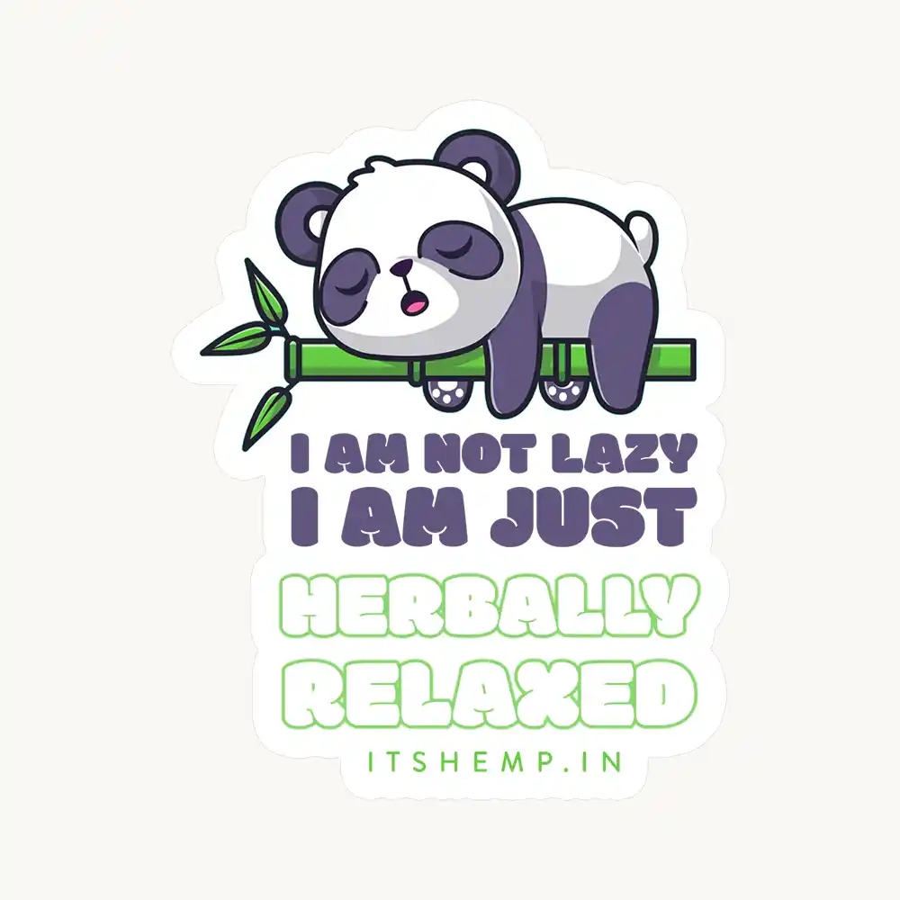 Herbally Relaxed Panda Sticker (2x3 inch) - ITSHEMP SWAG Collection - Image 1