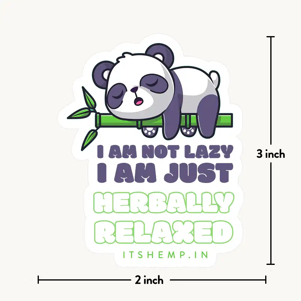 Herbally Relaxed Panda Sticker (2x3 inch) - ITSHEMP SWAG Collection - Image 2