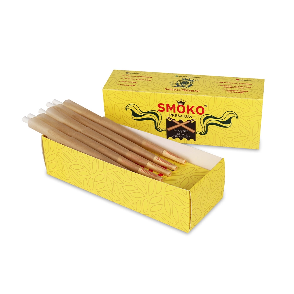SM185009_1 Smoko Premium 98mm Natural Pre Rolled Rolling Paper, 72 pack - Image 1