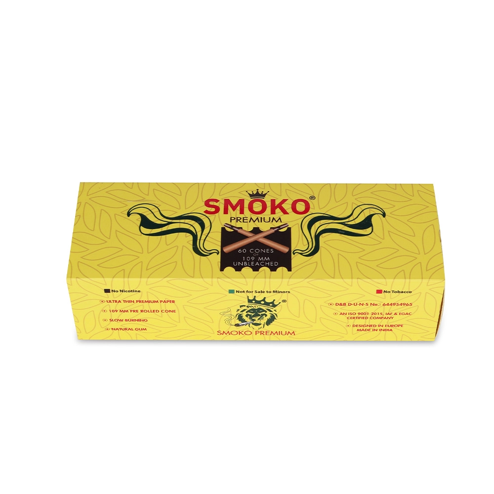 Smoko Premium 98mm Natural Pre Rolled Rolling Paper, 72 pack - Image 4