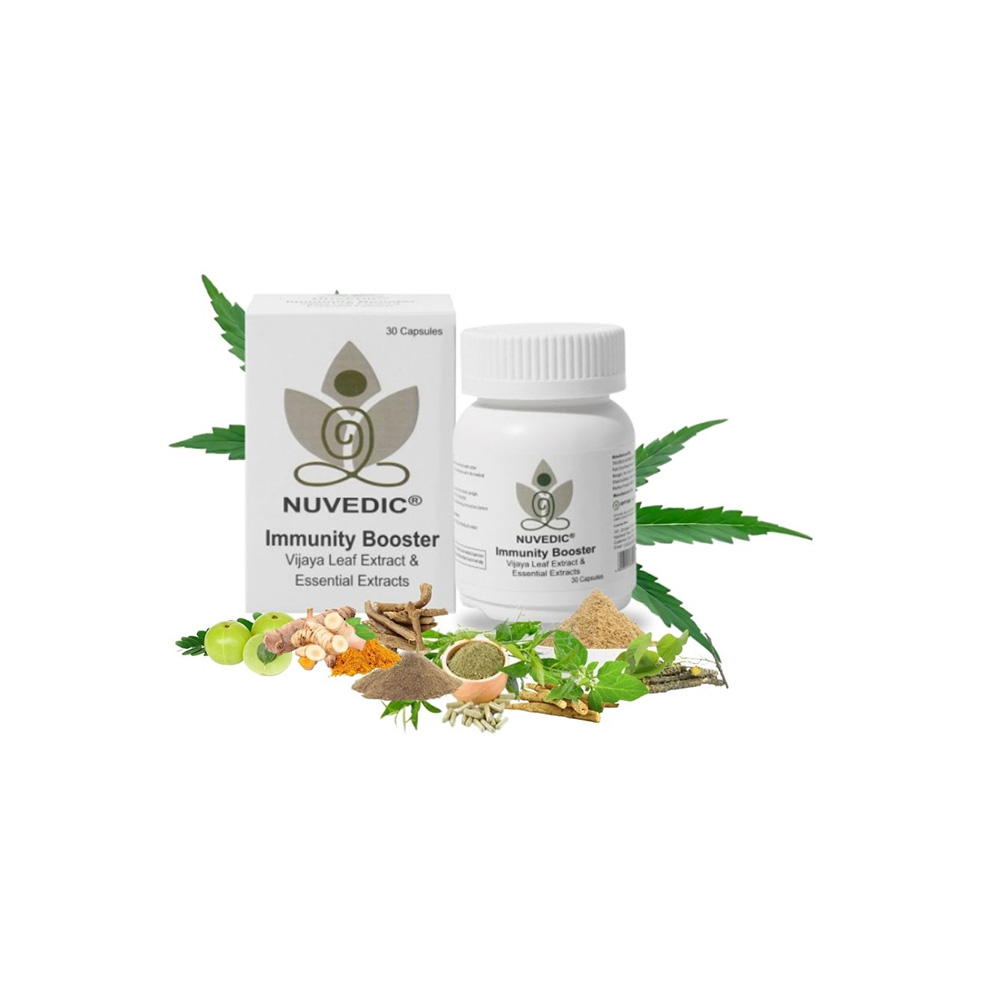 1 Nuvedic Immunity Booster Vijaya Leaf Extract & Essential Extracts, 30 Capsules - Image 1