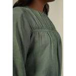 Hemis Gather Dress, Sage Green on itshemp.in