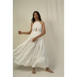Hemis Overlap Peeping Dress, Pristine White on itshemp.in