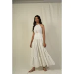 Hemis Overlap Peeping Dress, Pristine White on itshemp.in