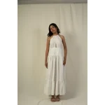 Hemis Overlap Peeping Dress, Pristine White on itshemp.in