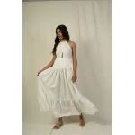 Hemis Overlap Peeping Dress, Pristine White on itshemp.in