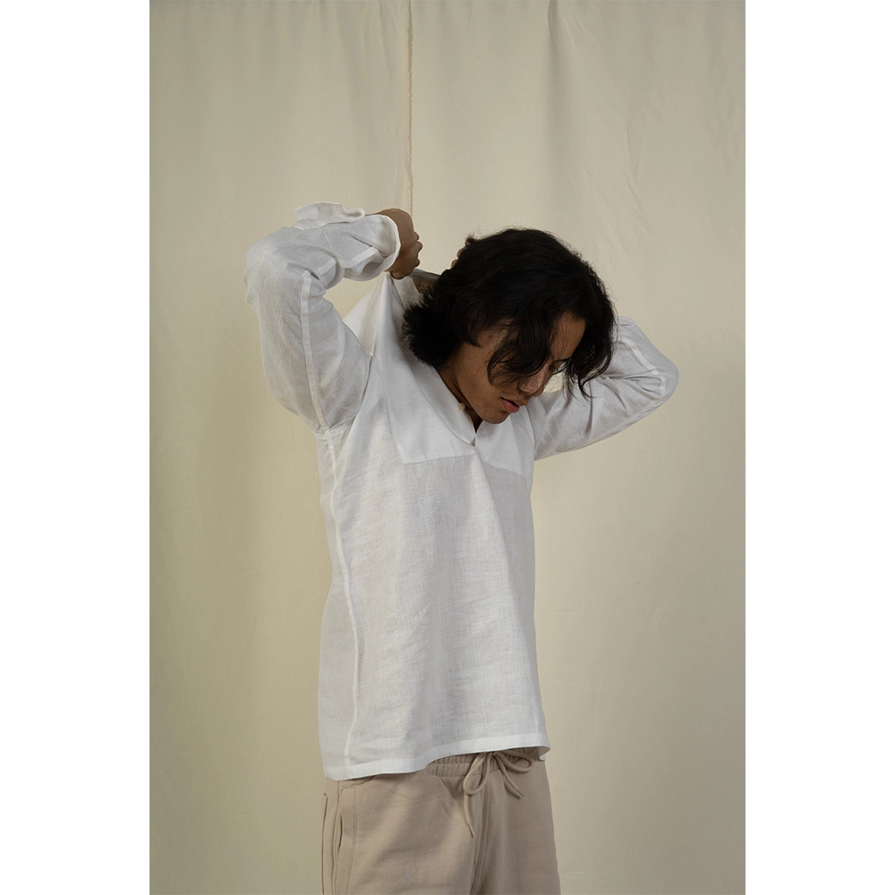 Hemis Pullover Shirt, Soft White on itshemp.in