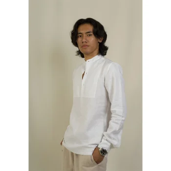 Hemis Pullover Shirt, Soft White on itshemp.in