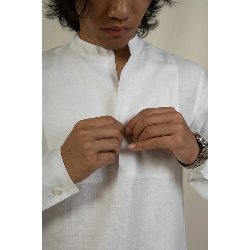 Hemis Pullover Shirt, Soft White on itshemp.in
