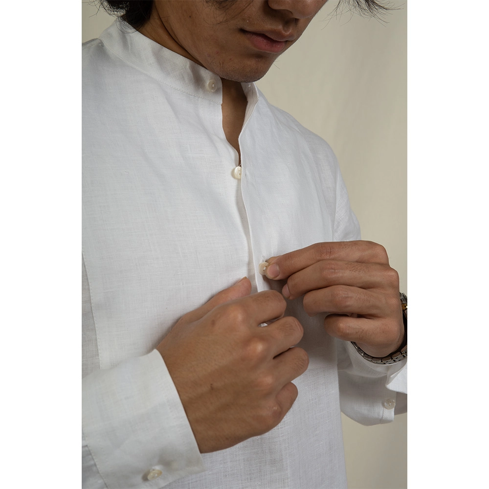 Hemis Pullover Shirt, Soft White on itshemp.in