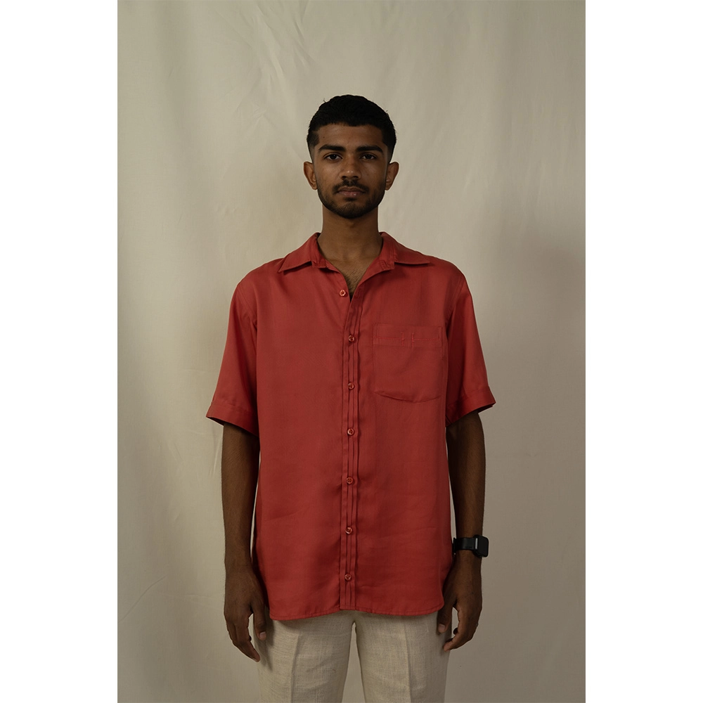 Hemis Pleated Placket Shirt, Astro Dust on itshemp.in
