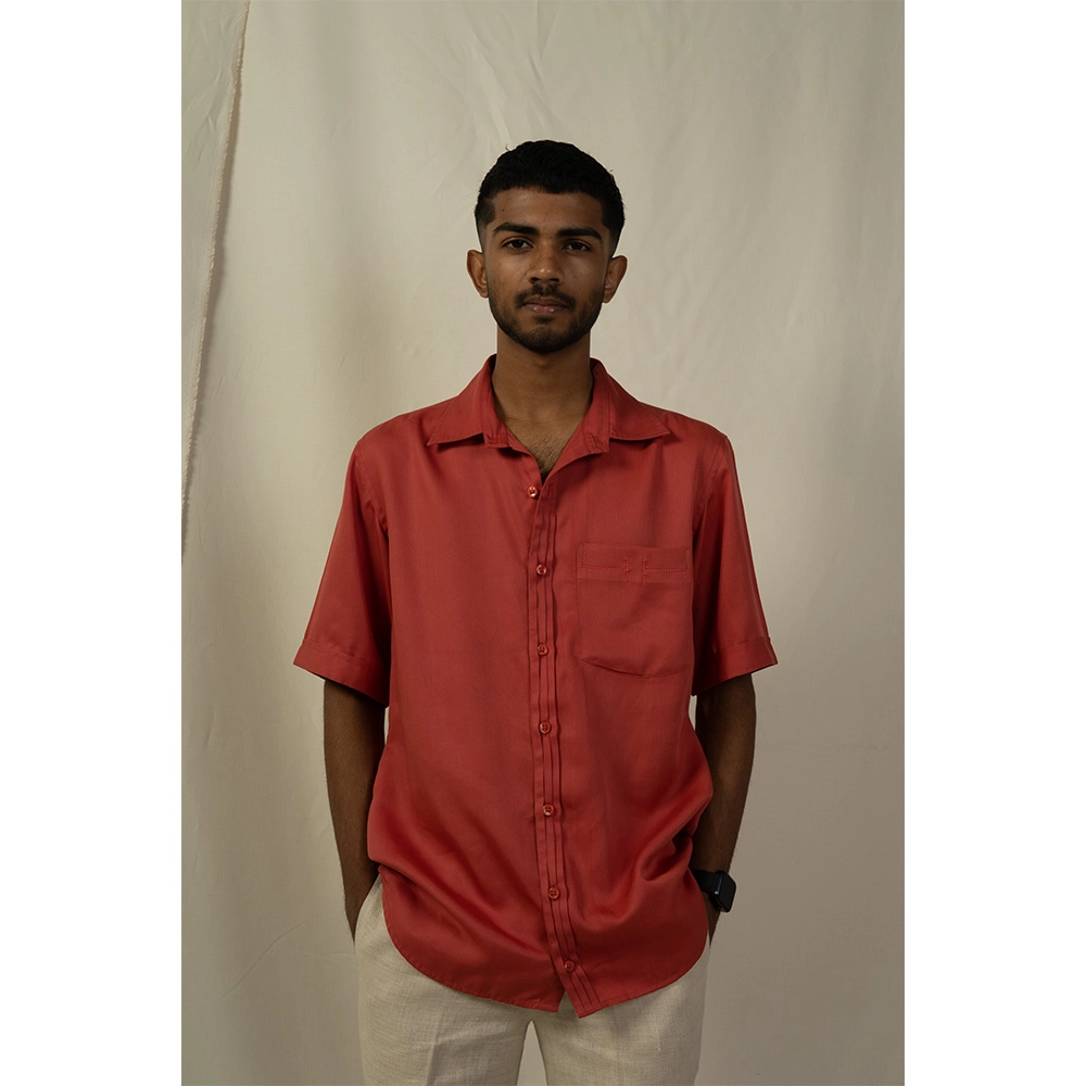 Hemis Pleated Placket Shirt, Astro Dust on itshemp.in