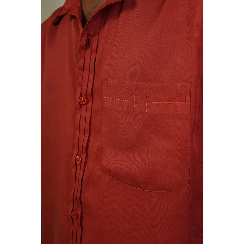 Hemis Pleated Placket Shirt, Astro Dust on itshemp.in