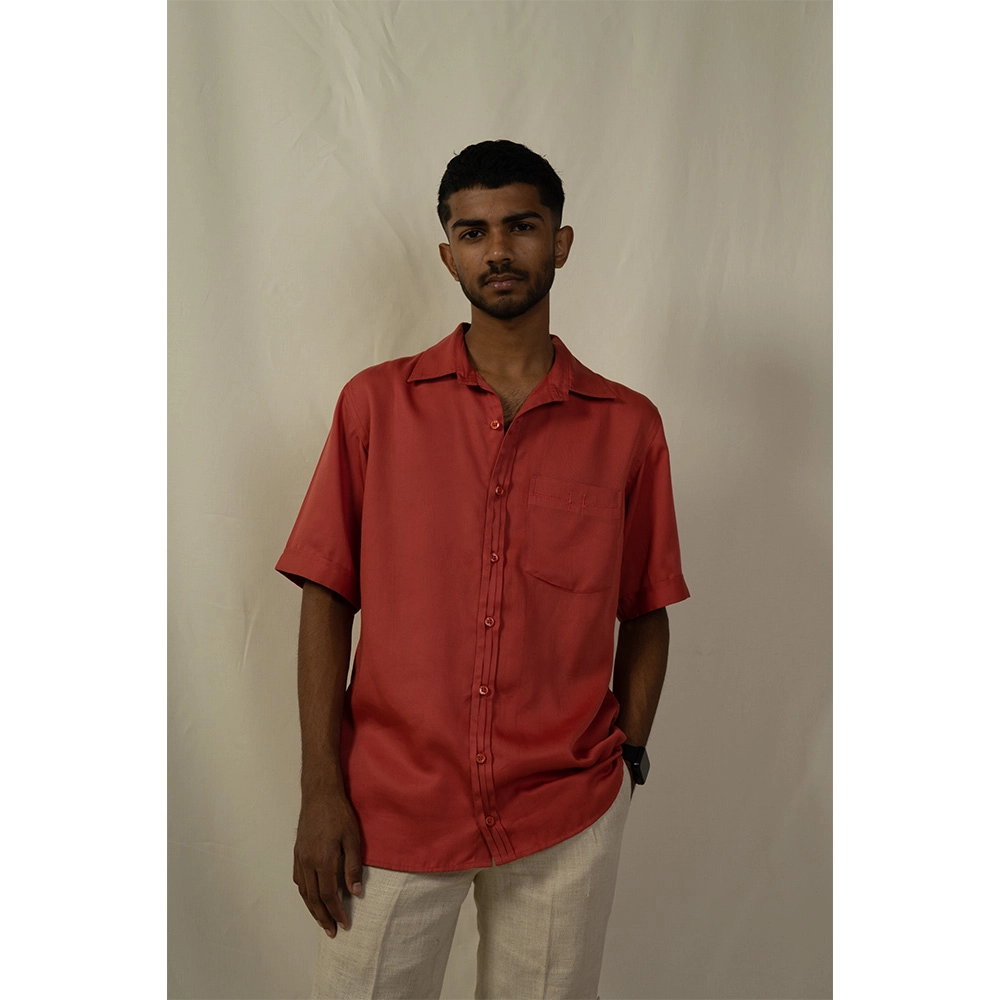 Hemis Pleated Placket Shirt, Astro Dust on itshemp.in