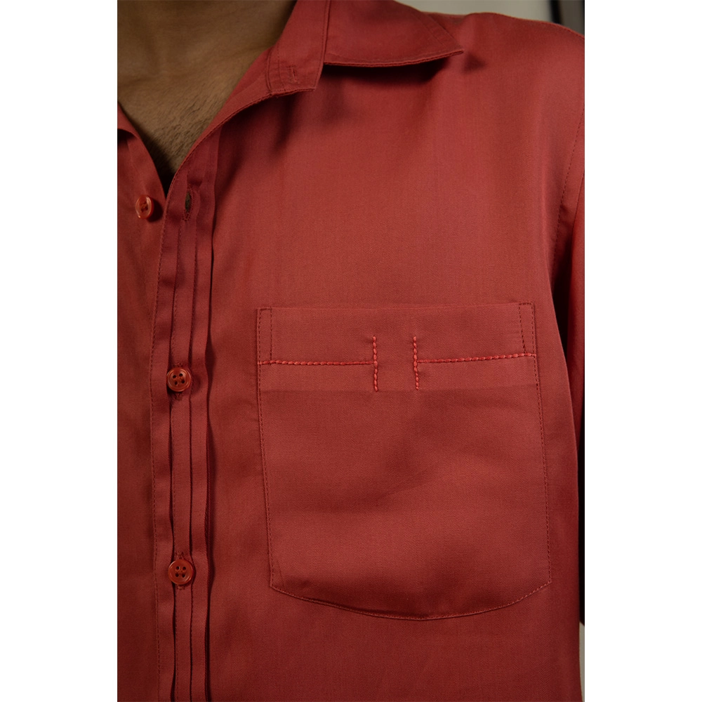 Hemis Pleated Placket Shirt, Astro Dust on itshemp.in