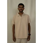 Hemis Waffled Polo, Soft Beige on itshemp.in