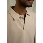 Hemis Waffled Polo, Soft Beige on itshemp.in