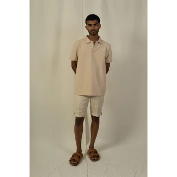 Hemis Waffled Polo, Soft Beige on itshemp.in