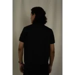 Hemis Textured Zipper Polo, Polished Black on itshemp.in