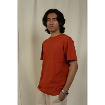 Hemis Round Neck T-Shirt, Intense Rust on itshemp.in