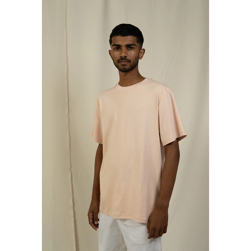 Hemis Round Neck T-Shirt, Nude Beige on itshemp.in