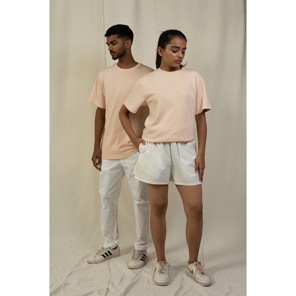 Hemis Round Neck T-Shirt, Nude Beige on itshemp.in