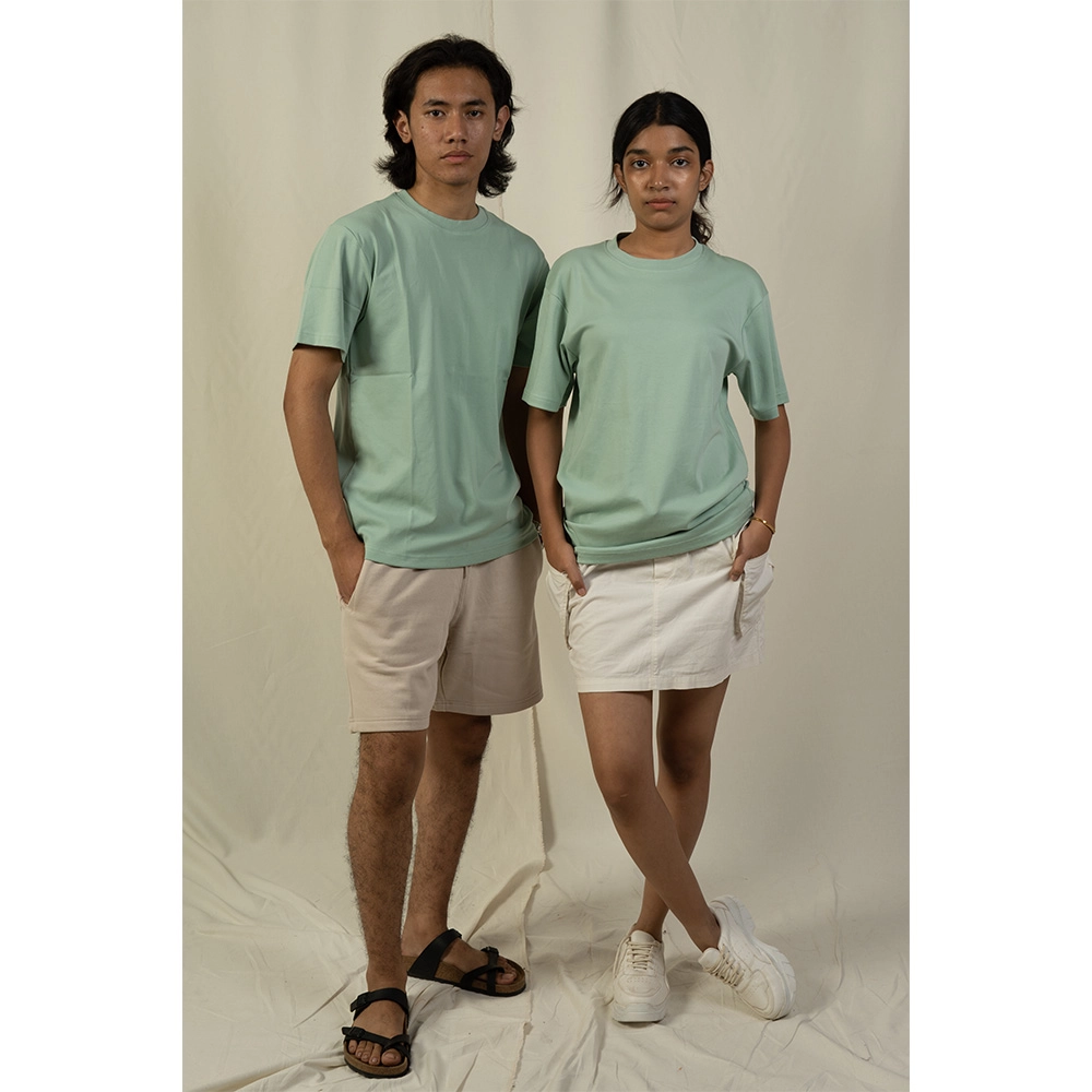 Hemis Round Neck T-Shirt, Sage Green on itshemp.in