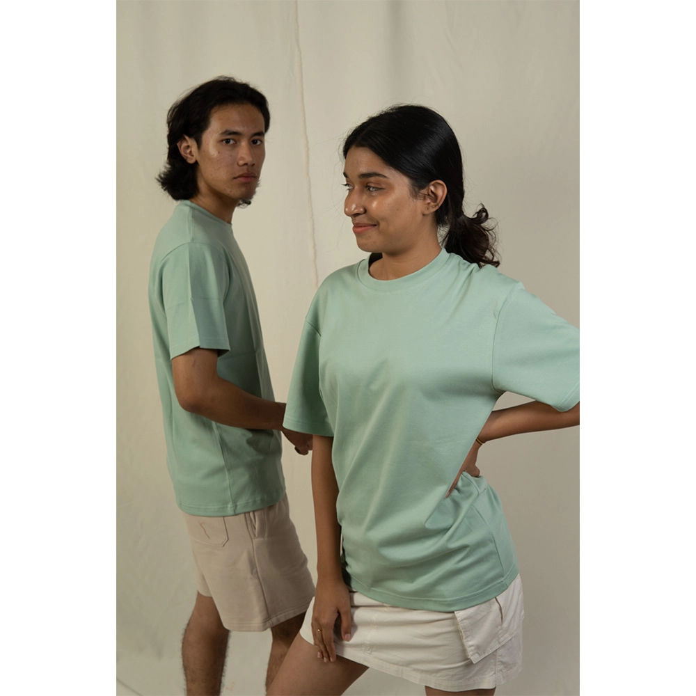 Hemis Round Neck T-Shirt, Sage Green on itshemp.in