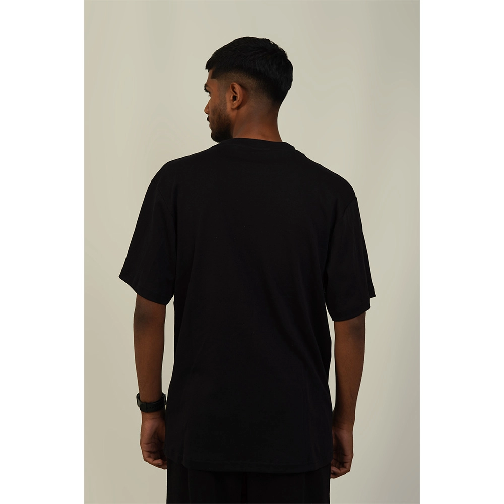 Hemis Round Neck T-Shirt, Smooth Black on itshemp.in