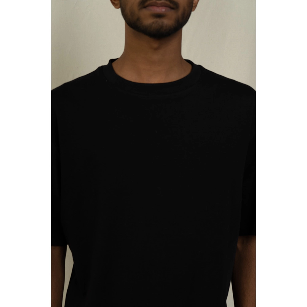Hemis Round Neck T-Shirt, Smooth Black - Image 7