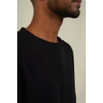 Hemis Round Neck T-Shirt, Smooth Black on itshemp.in