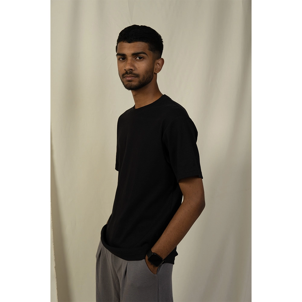 Hemis Crew Neck T-shirt, Cool Black on itshemp.in