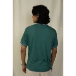 Hemis Green Crew Neck T-shirt with White Detail on itshemp.in