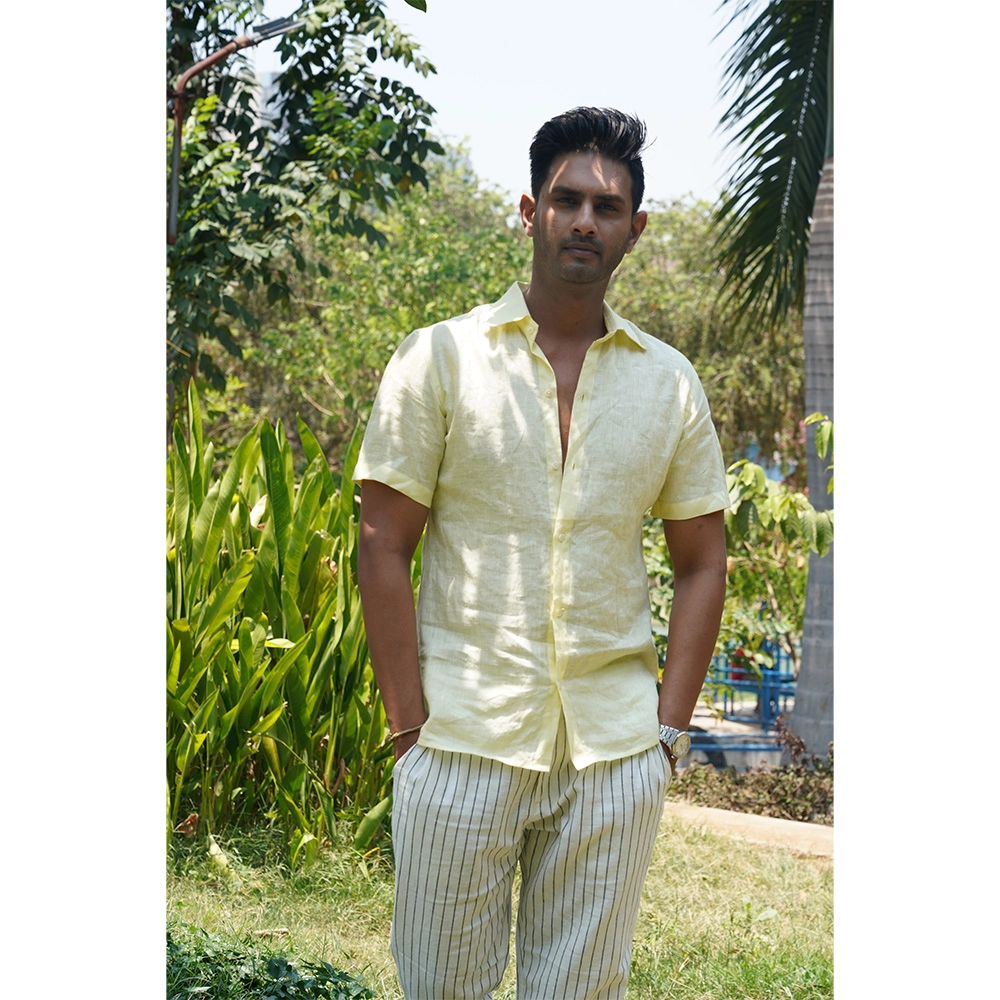 HE010178_2 Hemis Sunlit Serenity Linen Shirt on itshemp.in