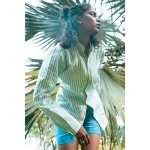 Hemis Forest Fortune Mandarin Collar Linen Shirt on itshemp.in