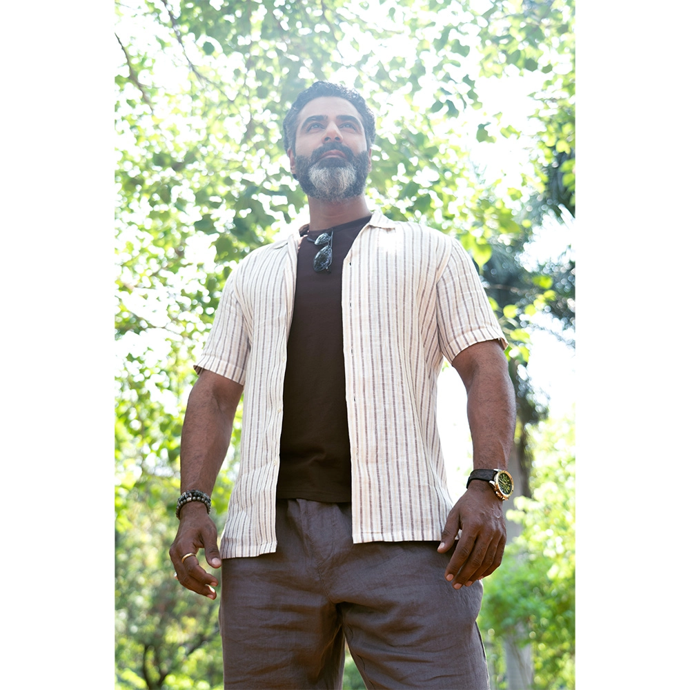 Hemis Speckled Sunbeam Linen Shirt on itsehmp.in