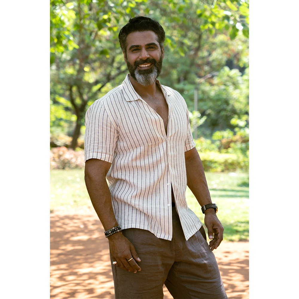 Hemis Speckled Sunbeam Linen Shirt on itsehmp.in