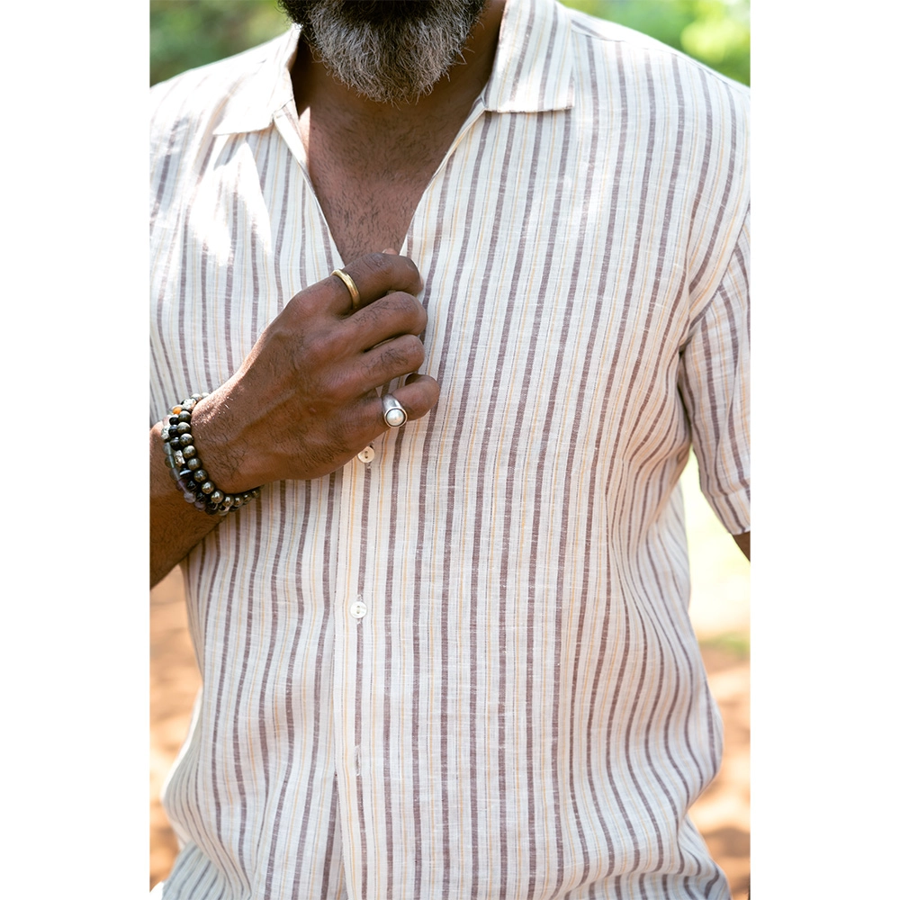 Hemis Speckled Sunbeam Linen Shirt on itsehmp.in