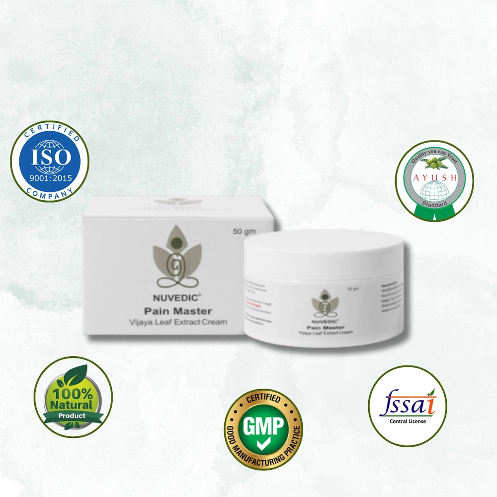 Nuvedic Pain Master Vijaya Leaf Extract Cream, 50gm on itshemp.in