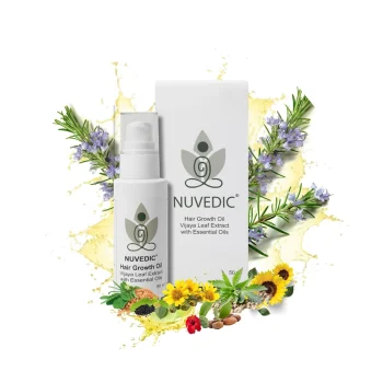Nuvedic Hair Growth Oil Vijaya Leaf Extract with Essential Oils 50ml on itshemp.in